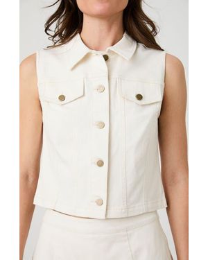 French Connection Denim Vest - Natural