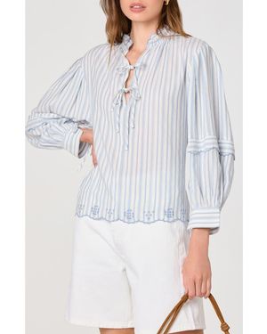 Astr Taliyah Long Sleeve Top - White