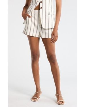 A.L.C. Mac Linen Blend Shorts - Natural