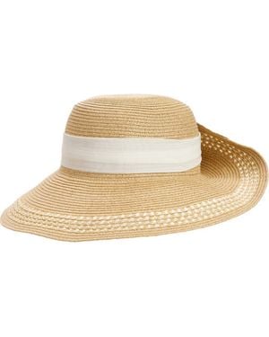 Nine West Flip Up Floppy Hat - White
