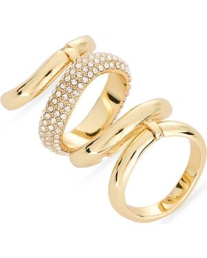 Kenneth Jay Lane Set Of 4 Stack Rings - Metallic