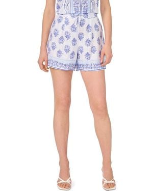 Cece Boarder Print Tank & Shorts Set - Blue