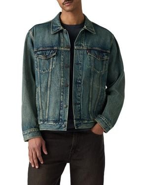 Levi's Relaxed Fit Denim Trucker Jacket - Green
