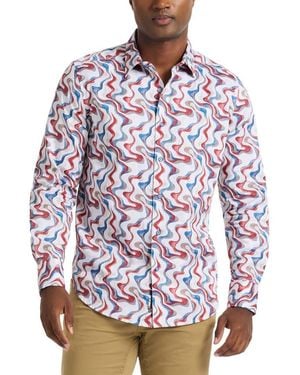 Robert Graham Nate Long Sleeve Button Up Shirt - Red
