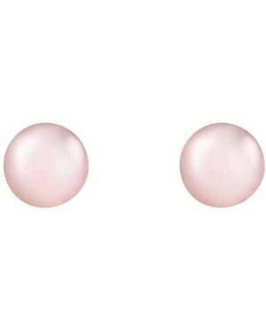 Splendid 14K 10-11Mm Cultured Freshwater Pearl Stud Earrings - Pink