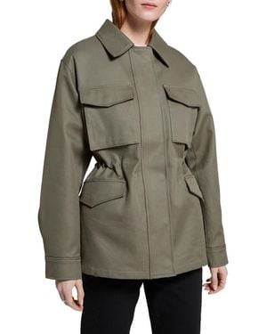 & Other Stories Collared Cotton Jacket - Green