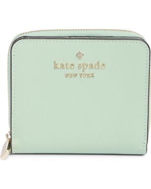 Kate Spade Staci Saffiano Leather Wallet - Green