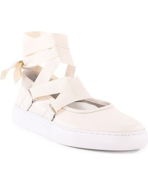 Seychelles Ribbons Ankle Wrap Flat - White