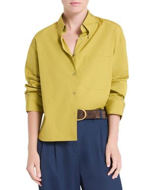 Twp J.D. Cotton Button-Down Shirt - Yellow