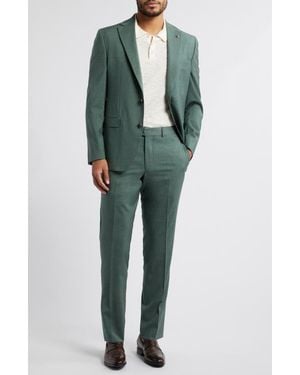 Jack Victor Esprit Solid Wool Twill Suit - Green
