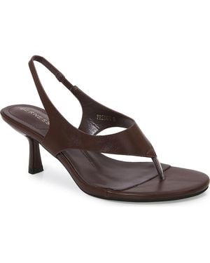 BERNESS Freddy Kitten Heel Thong Sandal - Brown