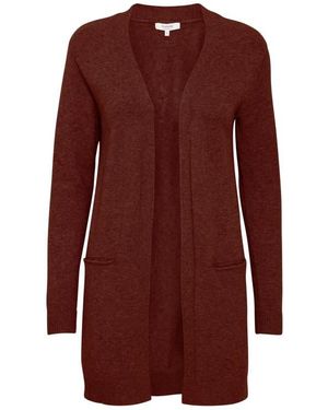 B.Young Nonina Longline Cardigan - Red