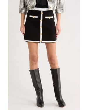 L'Agence Emi Knit Miniskirt - Black
