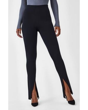 Spanx Perfect Front Slit Skinny Pants - Blue