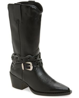 Steve Madden Ames Western Boot - Black
