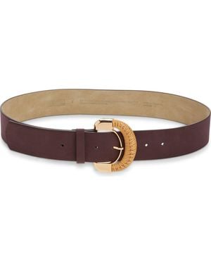 Nordstrom Rack Rattan Buckle Faux Suede Belt - Multicolor