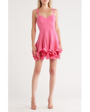 Hutch Scallop Hem Fit And Flare Dress - Pink