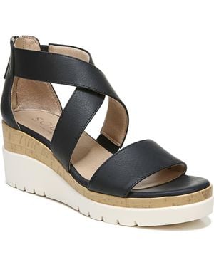 Naturalizer Soul Goodtimes Wedge Sandal Black 7.5 W - Blue