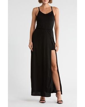 Go Couture Sleeveless Maxi Dress - Black