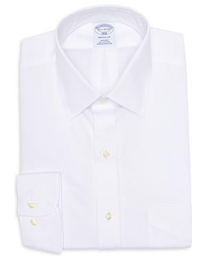 Brooks Brothers Non-Iron Long Sleeve Regular Fit Dress Shirt - White