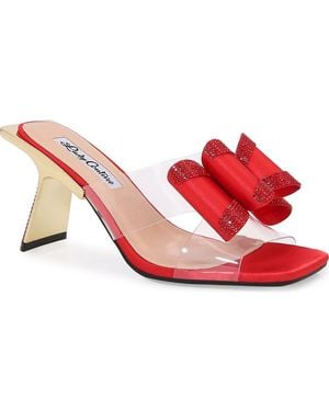 Lady Couture Fantasy Rhinestone Slide Sandal - Red