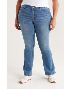 Democracy Distressed Hem Itty Bitty Bootcut Jeans - Blue