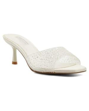 Dune Moonlit Slide Sandal - White