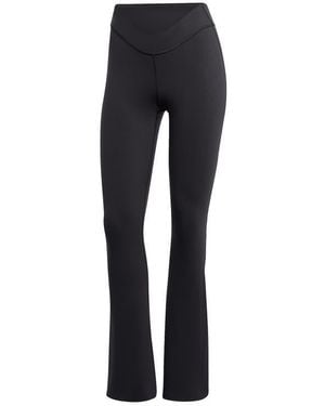 adidas Yoga Crossover High Waist Flare Pants - Blue
