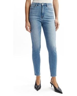 Bardot Khloe High Waist Crop Skinny Jeans - Blue