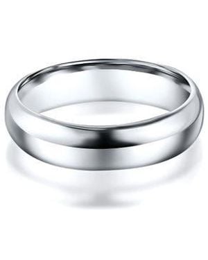 Best Silver Plaid Dome Band Ring - Blue