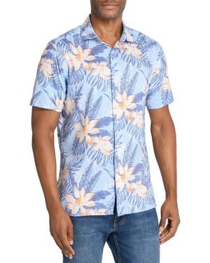 Con.struct Floral Print Short Sleeve Shirt - Blue