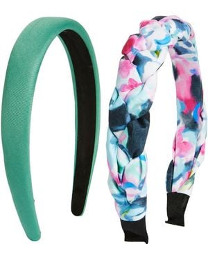 Tasha Braided Pleated Headband - Blue