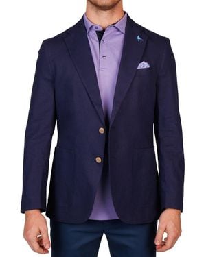 Tailorbyrd Linen Blend Sport Coat - Blue