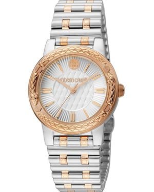Roberto Cavalli Two-Tone Bracelet Watch - Gray