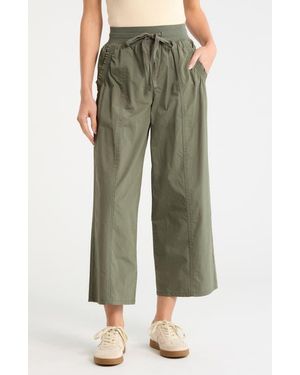 Sanctuary Wide Leg Crop Pants - Green