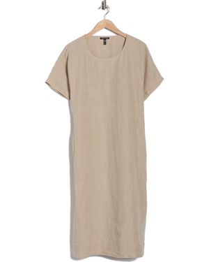 chinese dress ladies Organic Linen Gauze Multistripe Dress – Eileen Fisher Renew