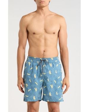 Hurley Going Bananas Volley Swim Trunks - Blue
