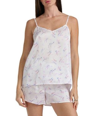 Splendid Floral Satin Pajamas - White