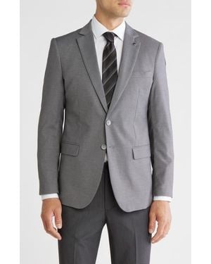Tahari Slim Fit Stretch Blazer - Gray