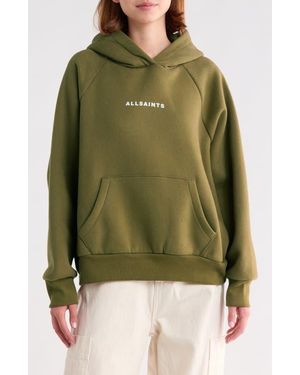 AllSaints Tour Talon Logo Graphic Hoodie - Green
