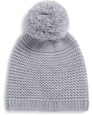 UGG Chunky Knit Beanie With Pompom - Gray
