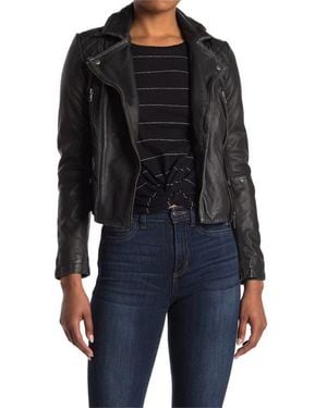 AllSaints Cargo Leather Biker Jacket - Black