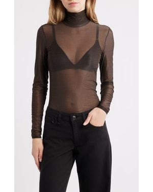 FRAME The Hoisery Turtleneck Top - Black