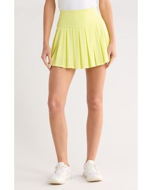 DKNY Court Piqué Pleated Tennis Skort - Yellow