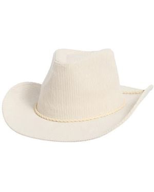 David & Young Corduroy Cowboy Hat - White