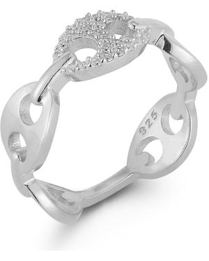 Glaze Jewelry Frozen Mariner Link Ring - Metallic