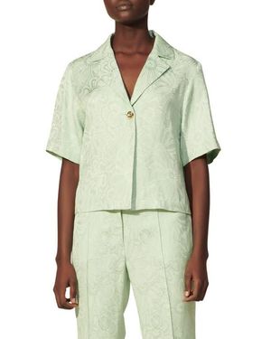 Sandro Single Button Blouse - Green