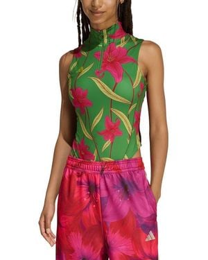 adidas X Farm Rio Sleeveless Bodysuit - Pink