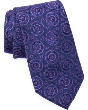 Ted Baker Grand Medallion Silk Blend Tie - Blue