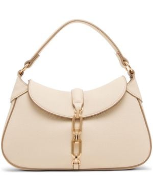 Anne Klein Chain Trim Crescent Shoulder Bag - Natural